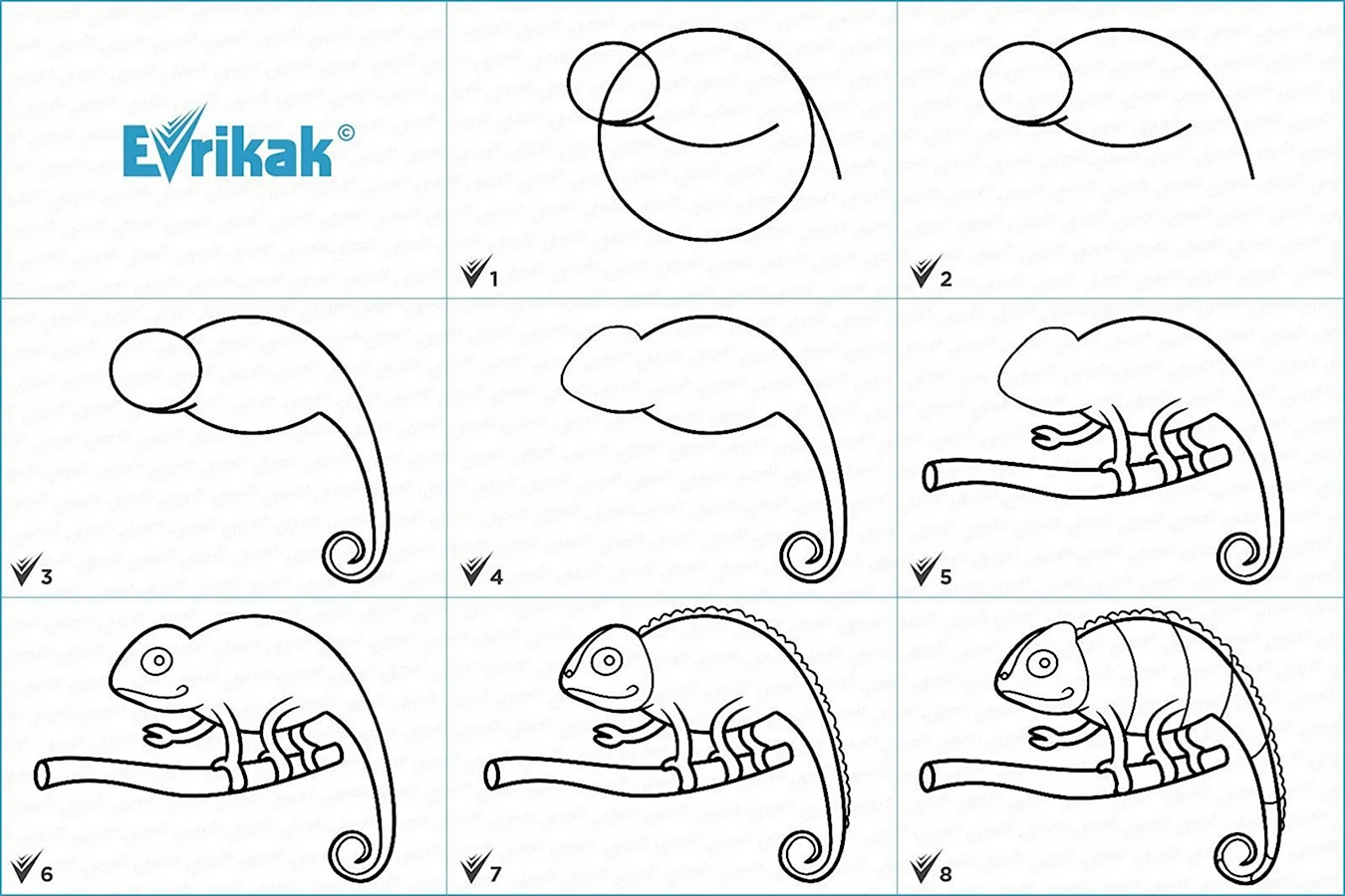 Как нарисовать хамелеона