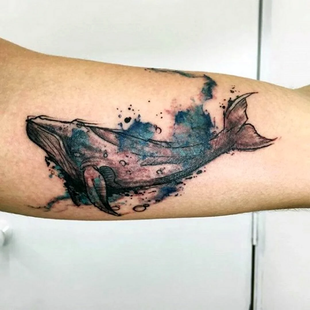 Космический кит тату