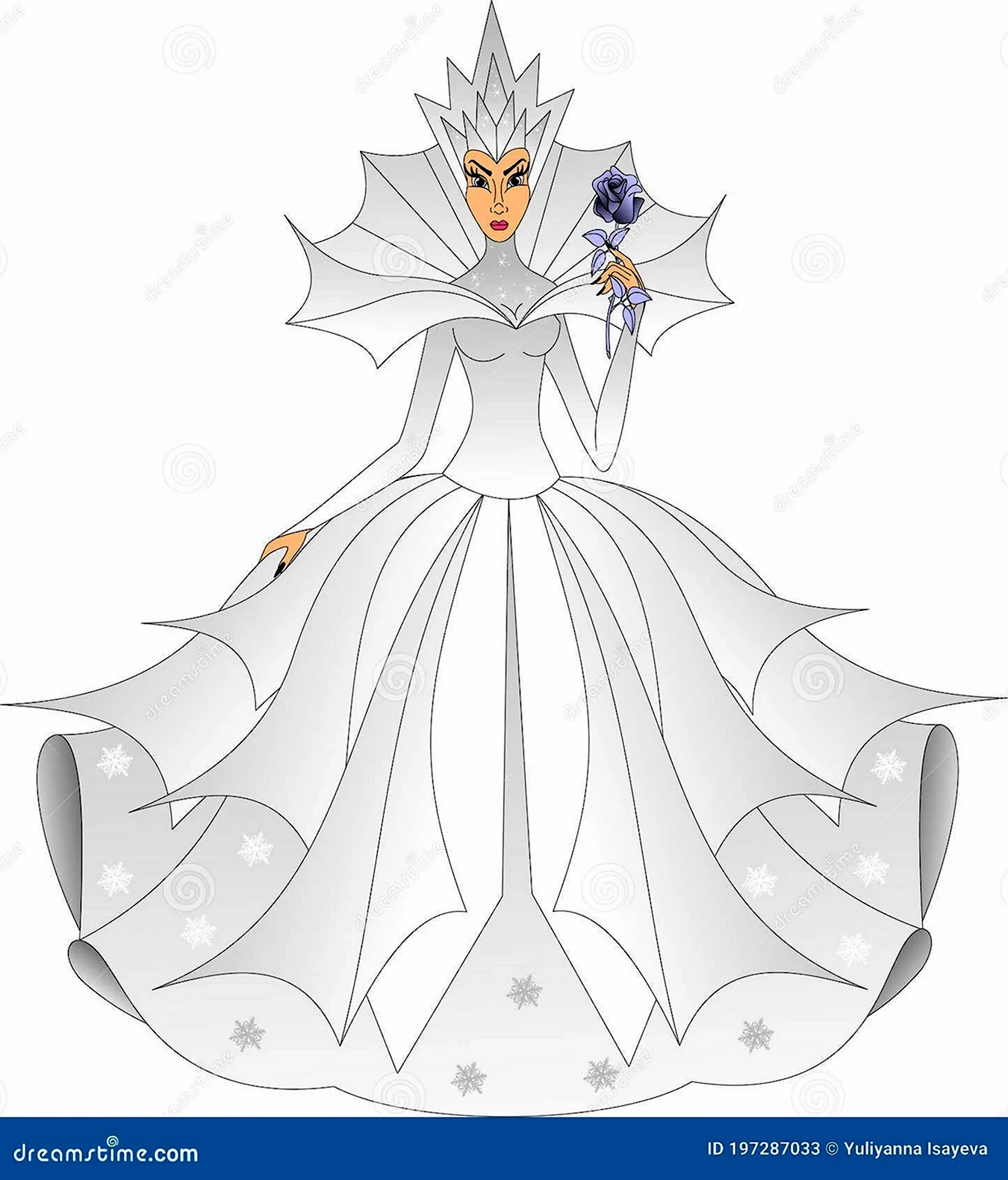 Костюм снежной королевы рисунок