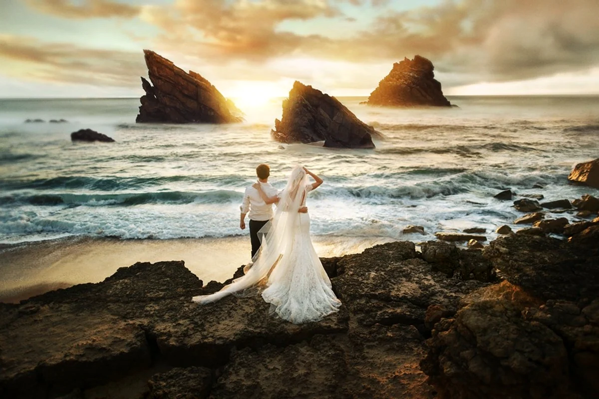 Красивая свадьба у океана