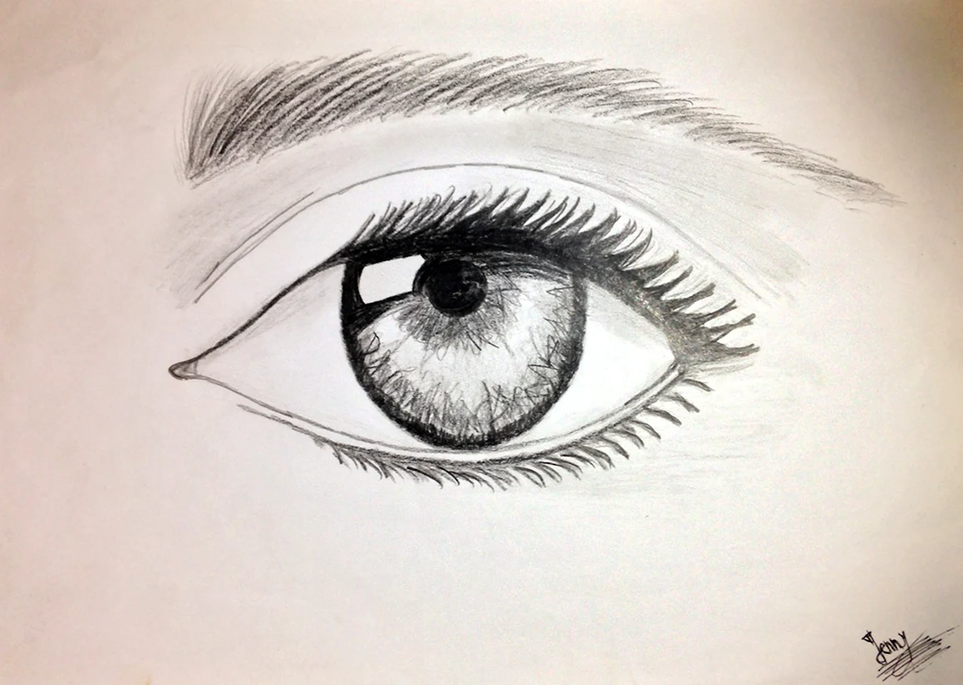 Красивый глаз рисунок легкий