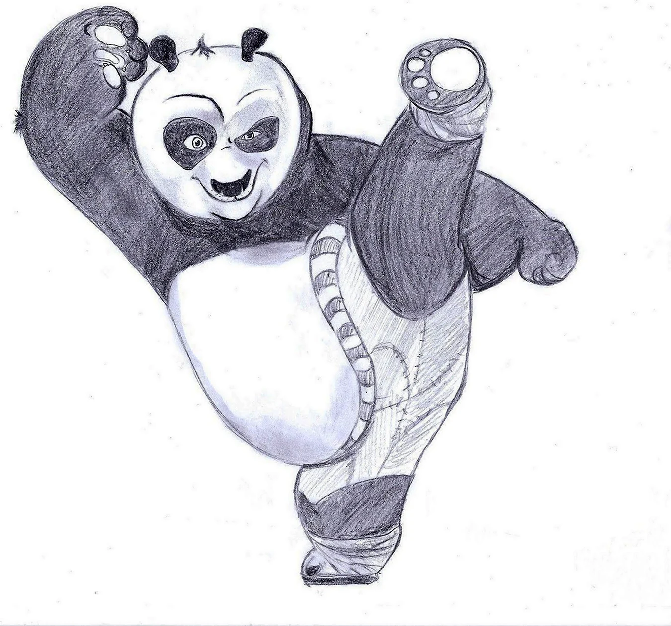 Кунг фу Панда для срисовки