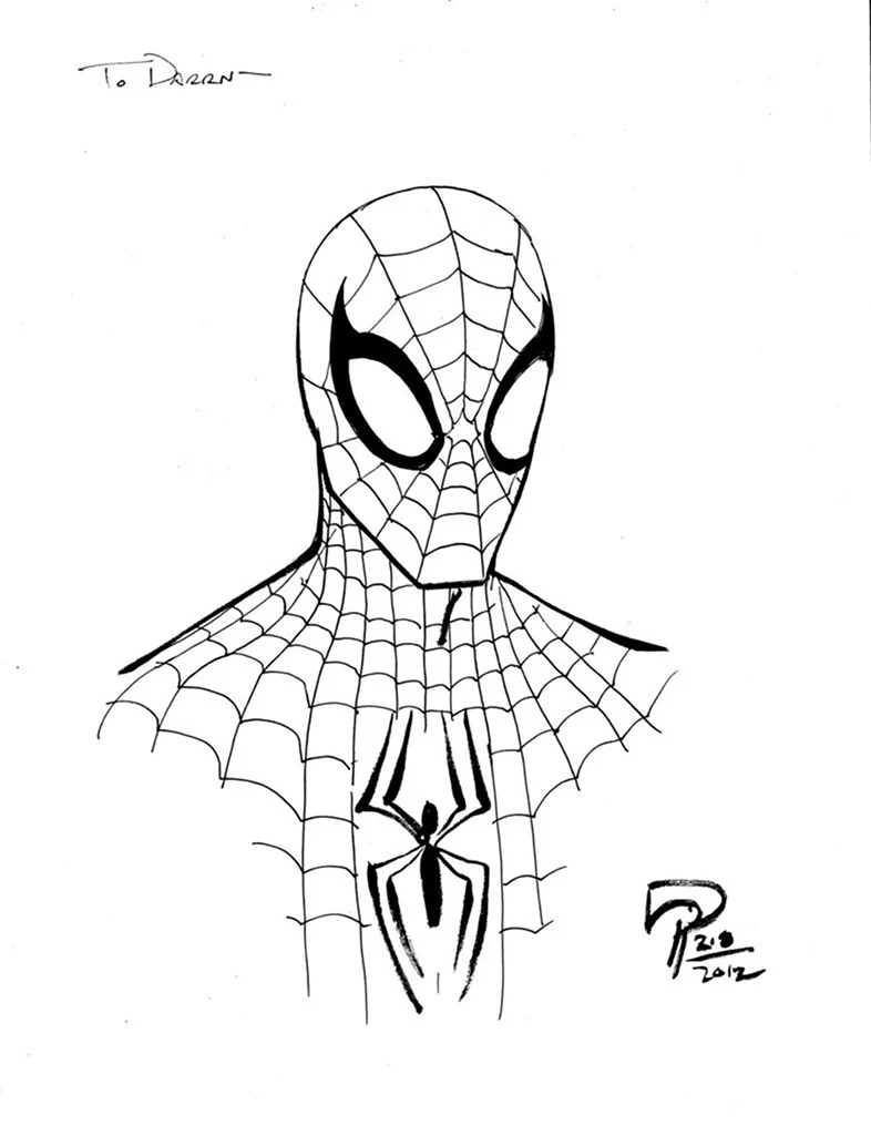 Лёгкие рисунки человека паука