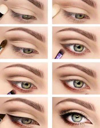 Лёгкий макияж для зелёных глаз
