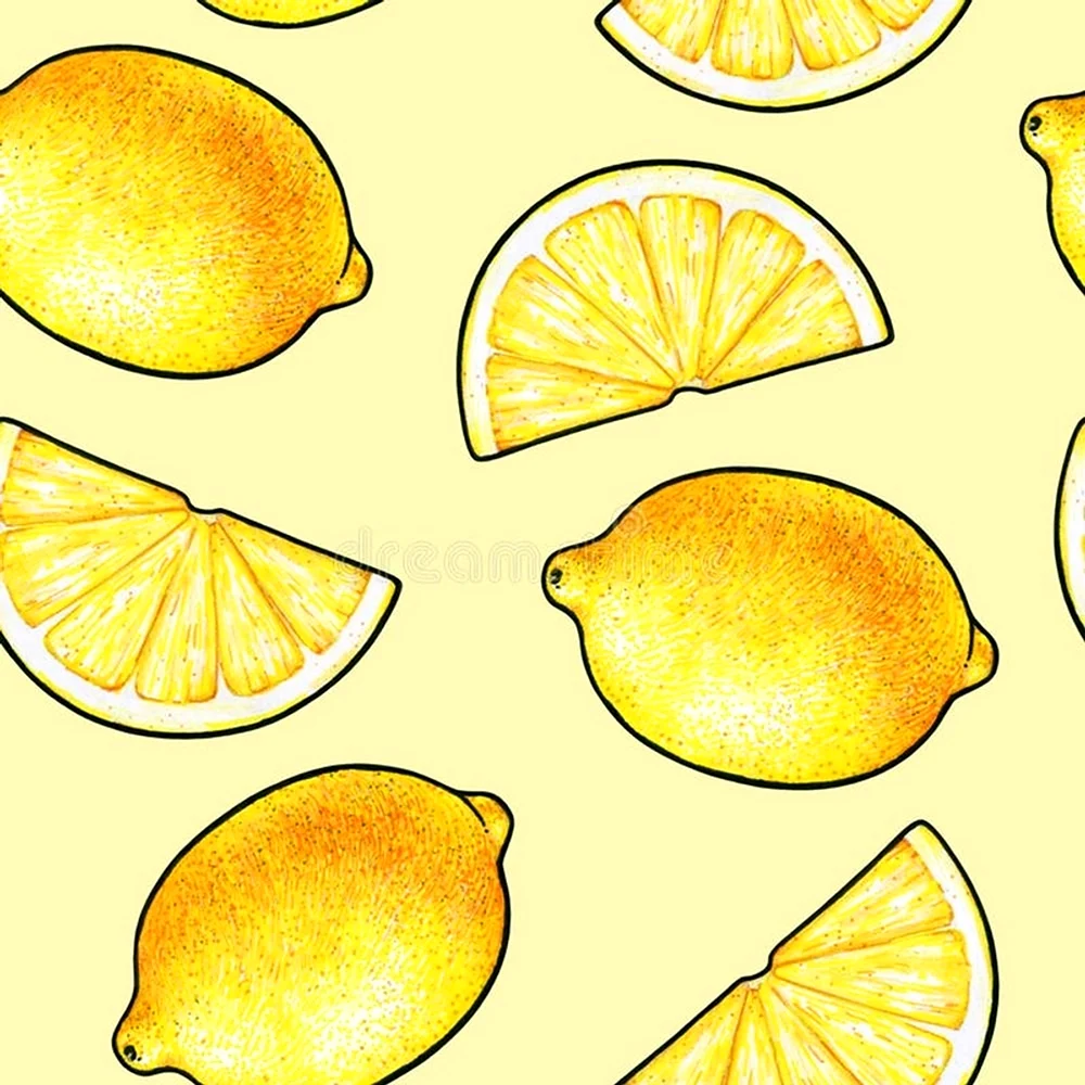 Лимон векторный рисунок