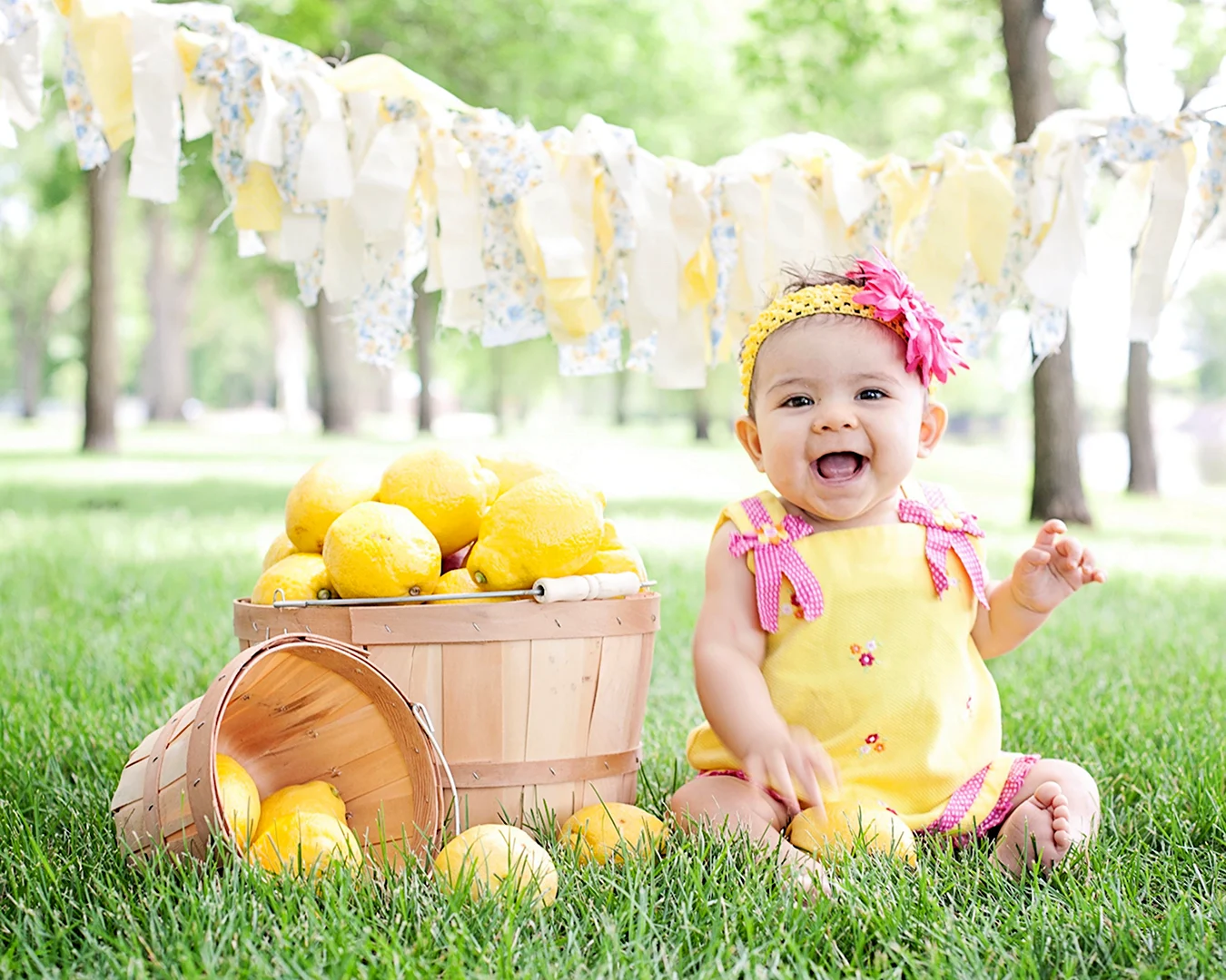 Лимонная фотосессия для детей
