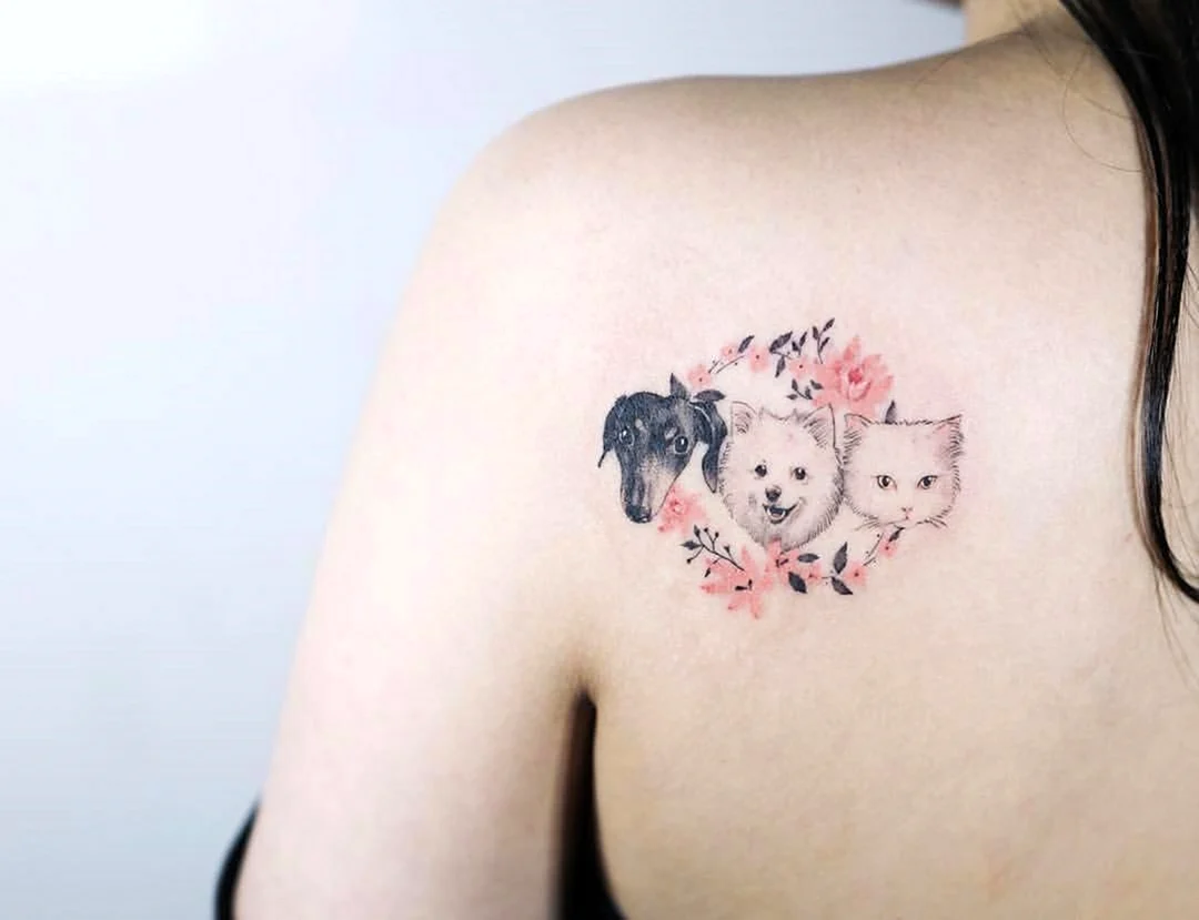 Маленькие нежные тату для девушек с животными