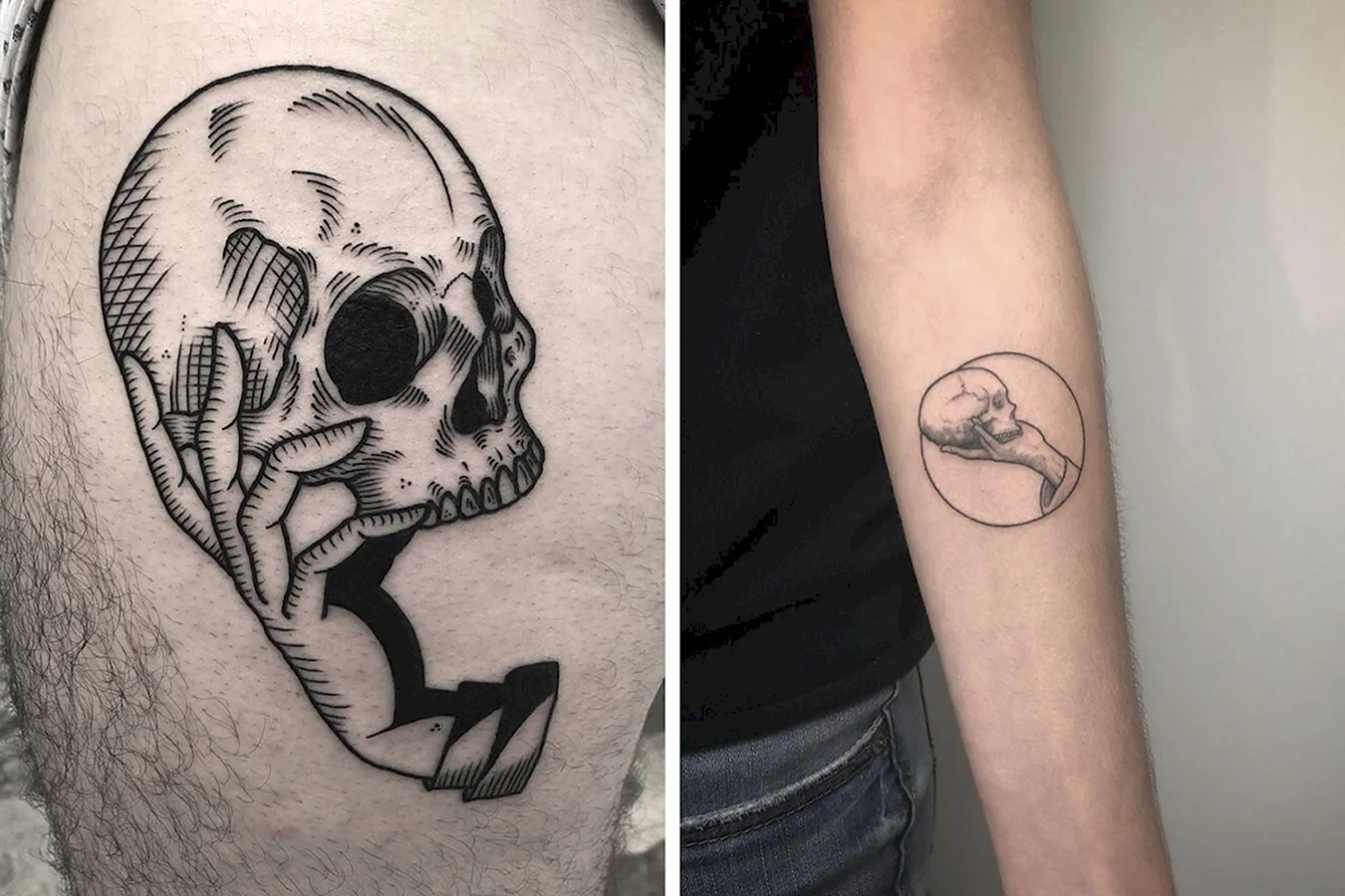 Маленькие Татуировки для мужчин череп