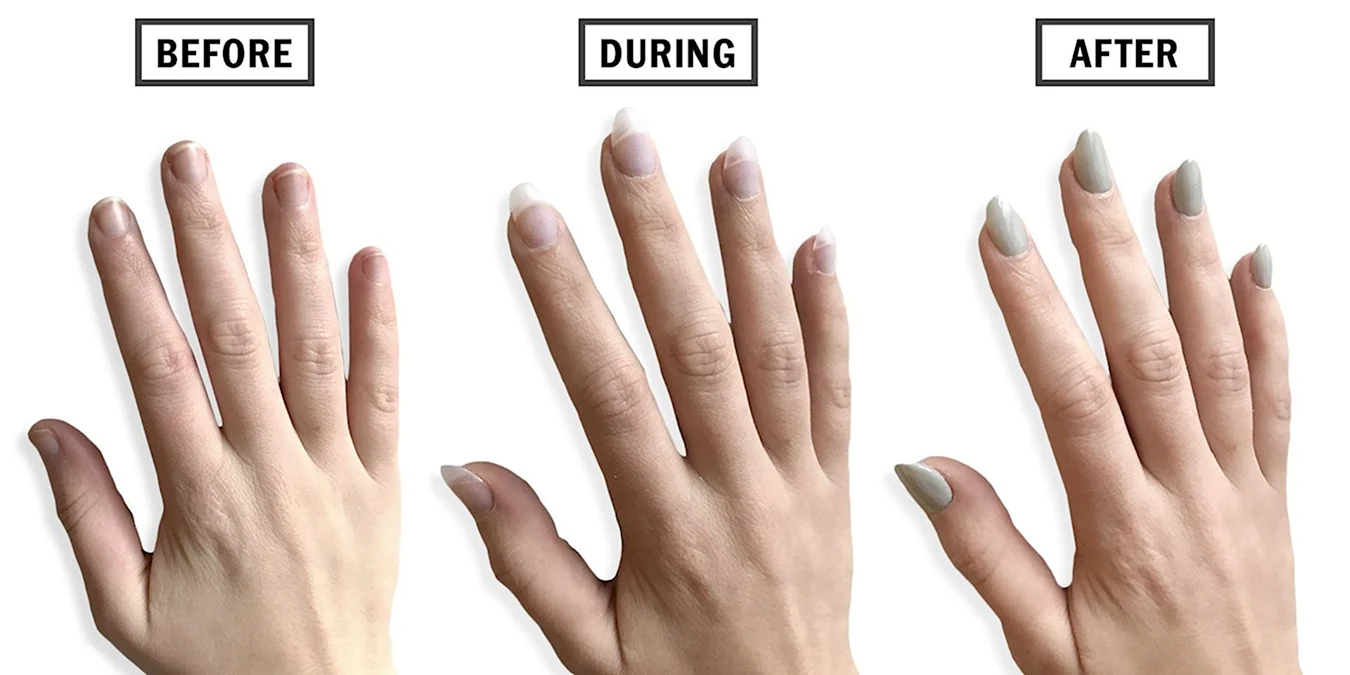 Manicure before and after