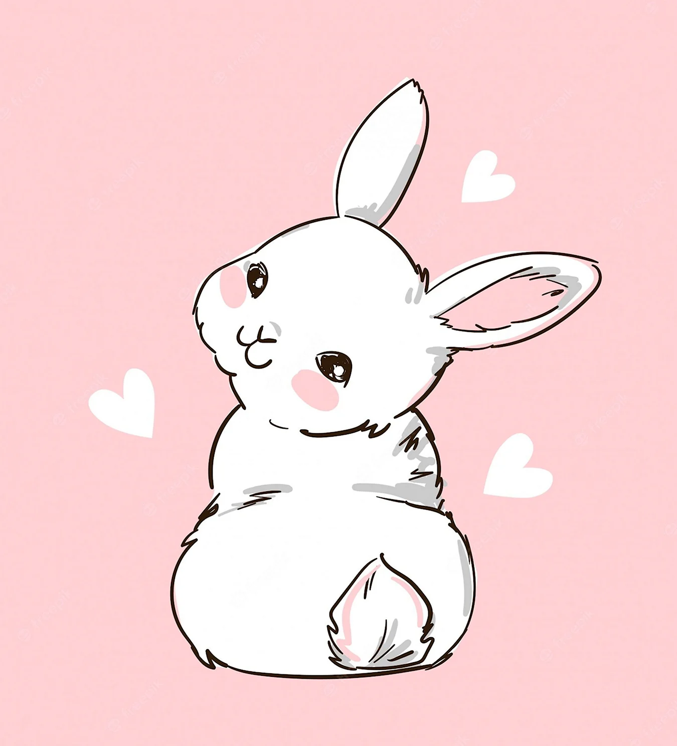 Милый кролик рисунок