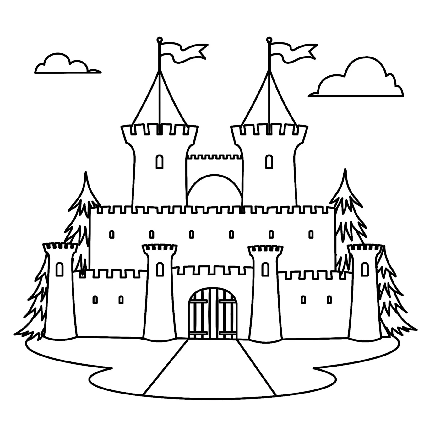 Мирский замок раскраска