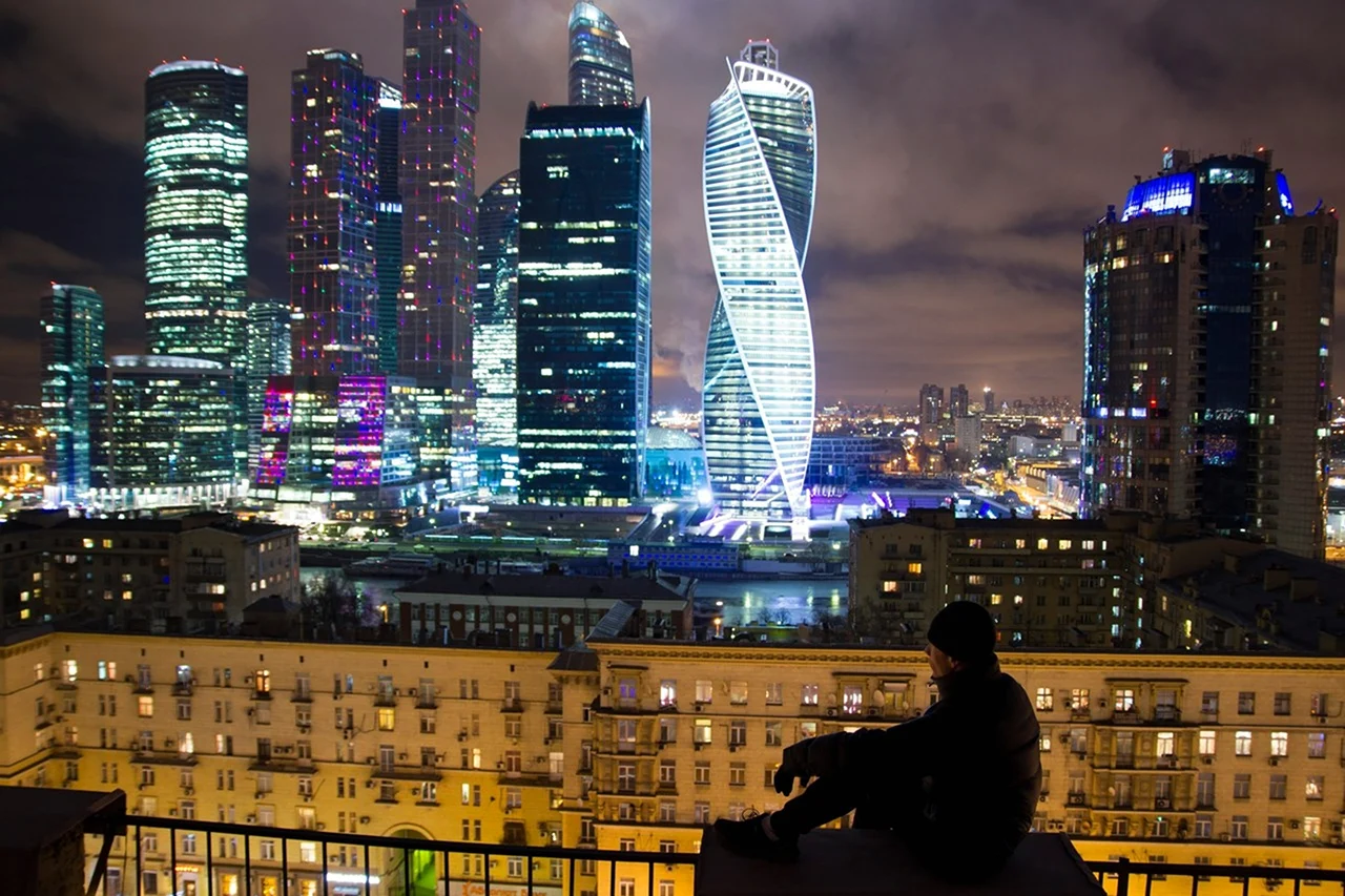 Москва с крыши Москва Сити