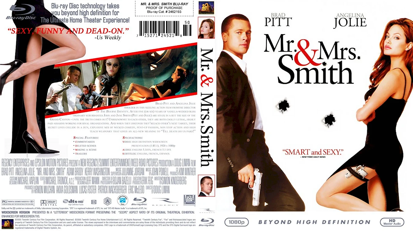 Mr Mrs Smith 4k Blu ray