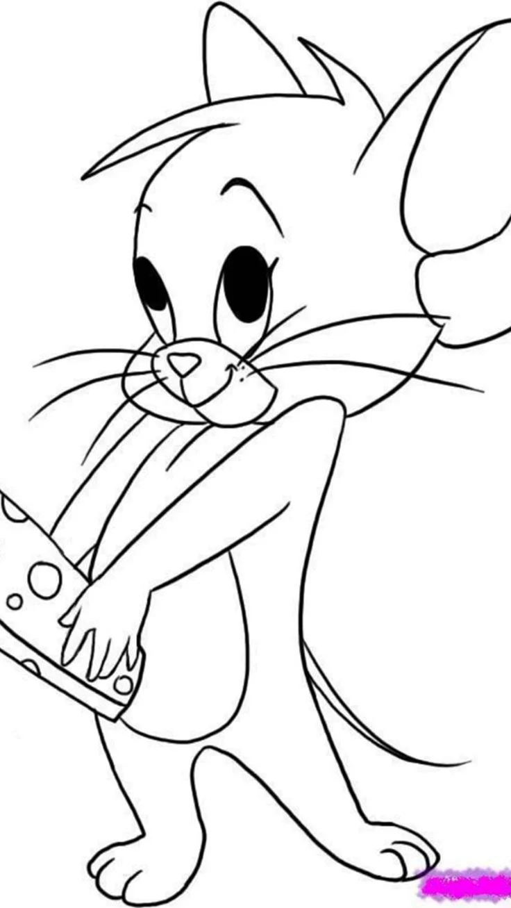 Мышонок Джерри раскраска