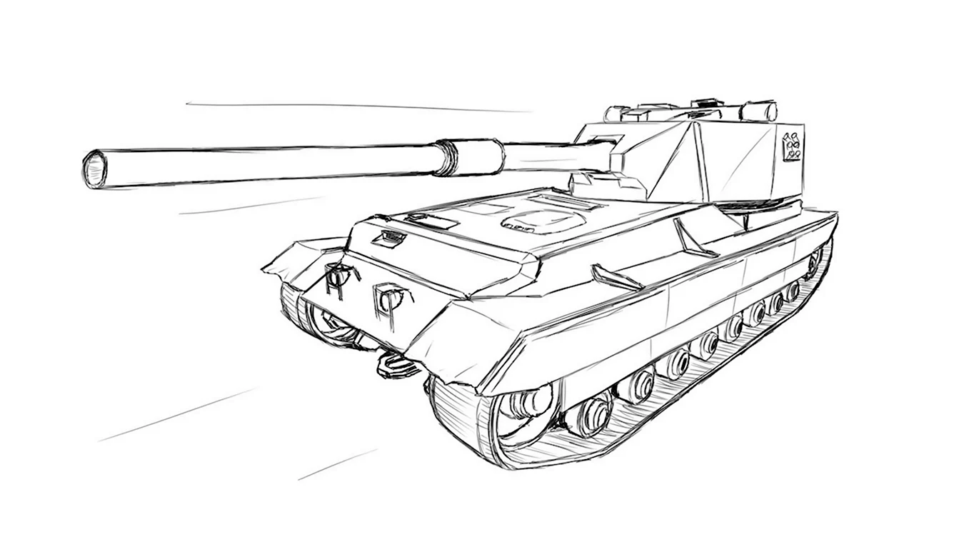 Нарисовать танк fv215b 183