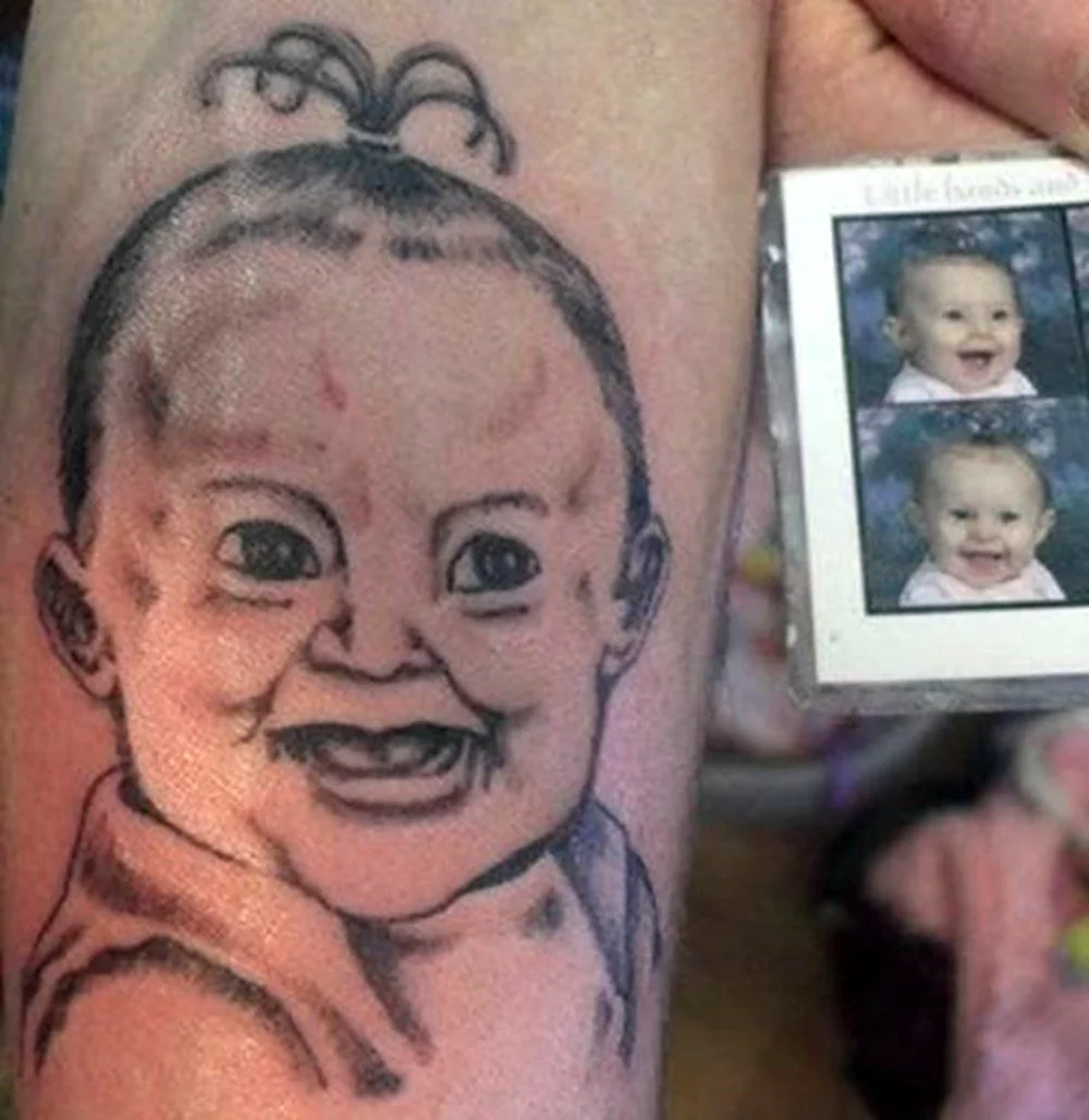 Неудачные тату портреты