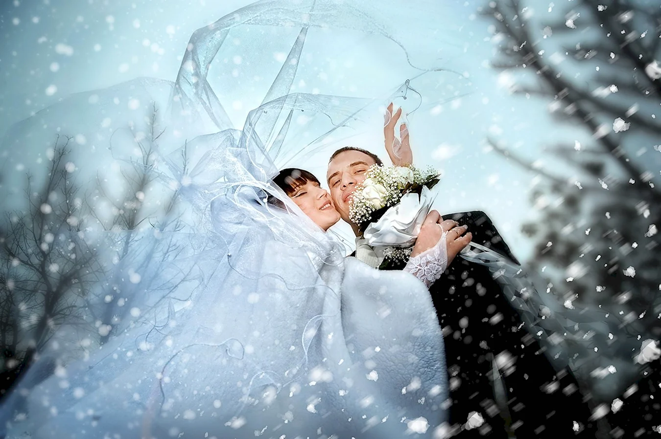 Невеста на снегу