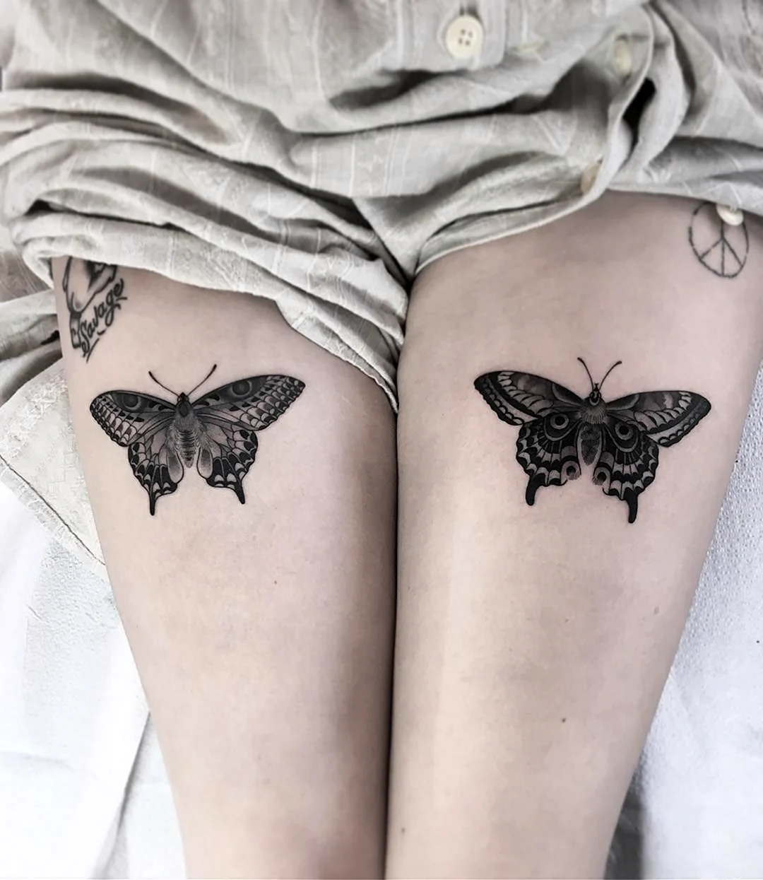 Ночная бабочка тату