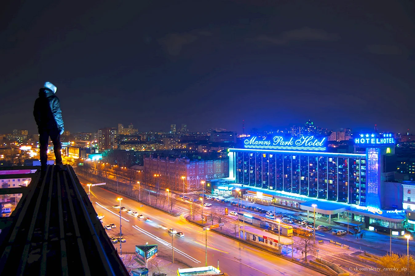 Ночной Екатеринбург с крыши