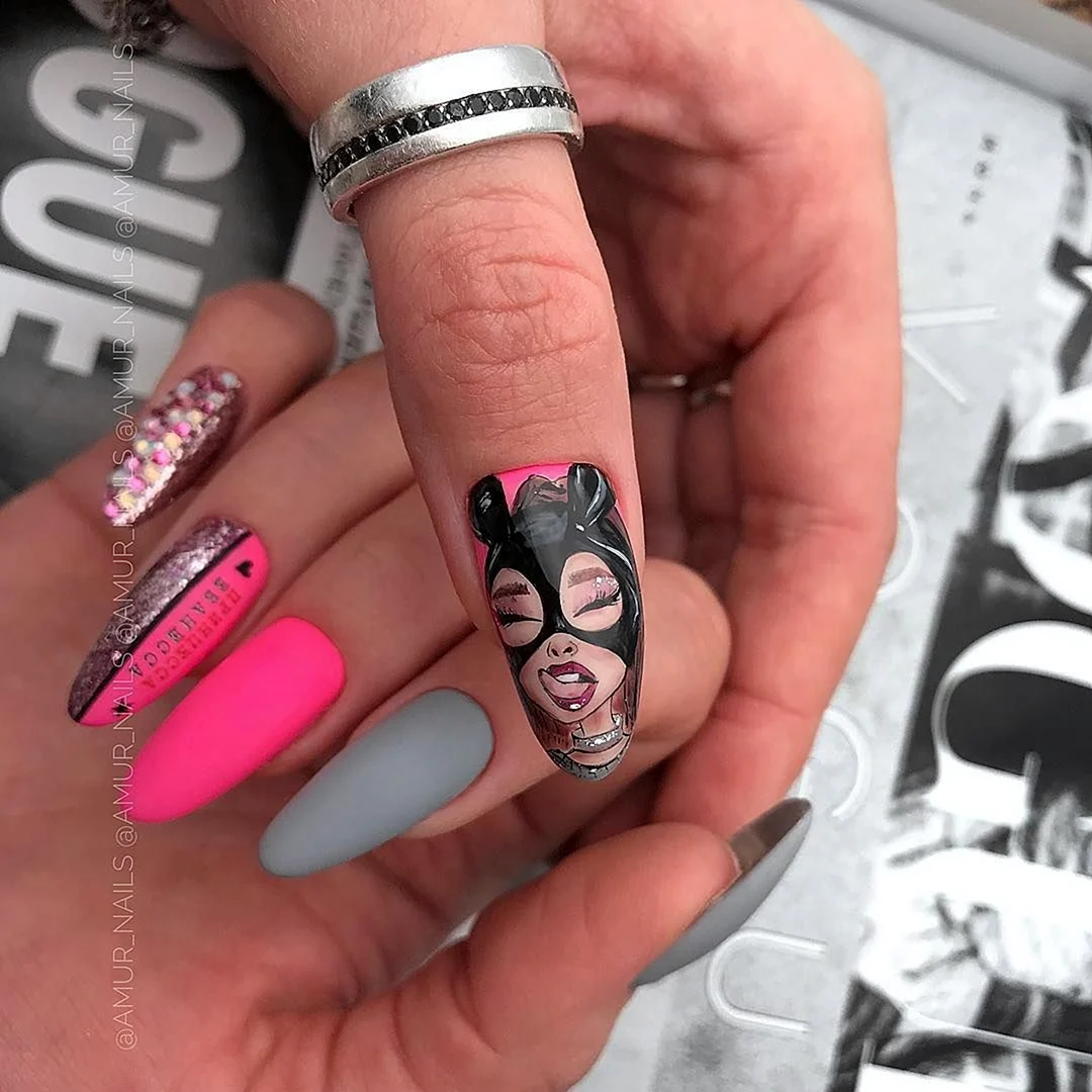 Ногти в стиле поп-арт