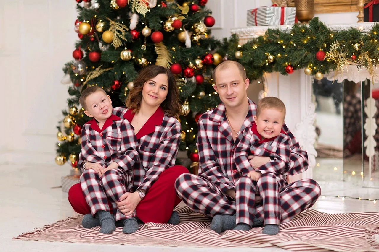 Одежда для фотосессии семейной новогодней
