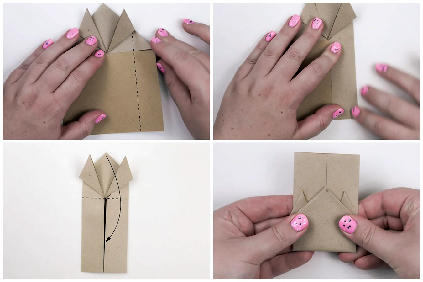 Оригами шаг песочные часы из бумаги