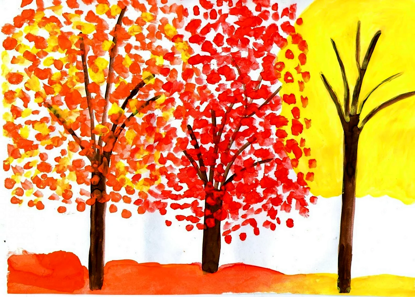 Осень красками для детей