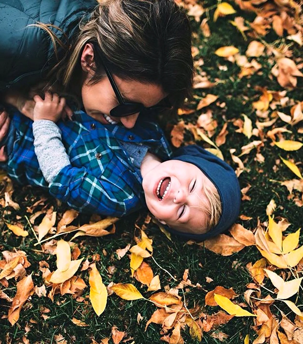 Осенняя фотосессия мама и сын