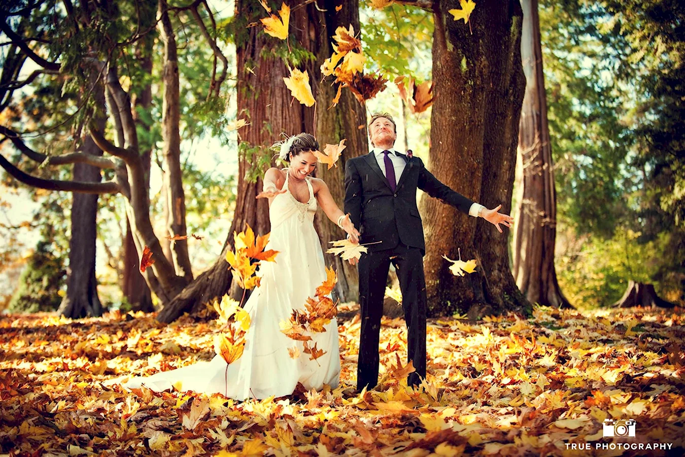 Осенняя Свадебная фотосессия на природе