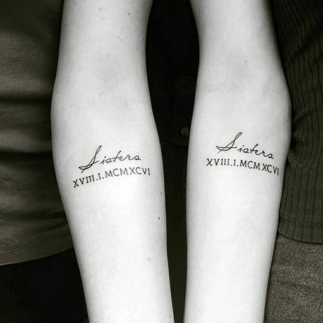 Парные Татуировки для сестер надписи
