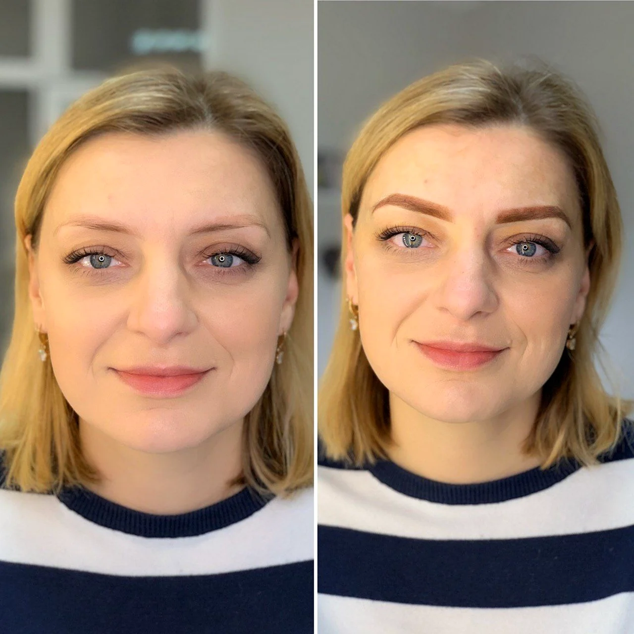 Перманент макияж до и после