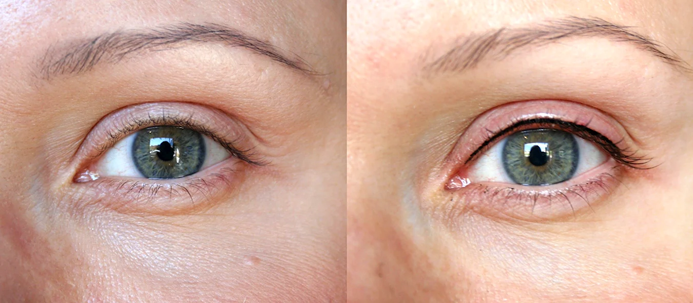 Перманентный макияж глаз до и после