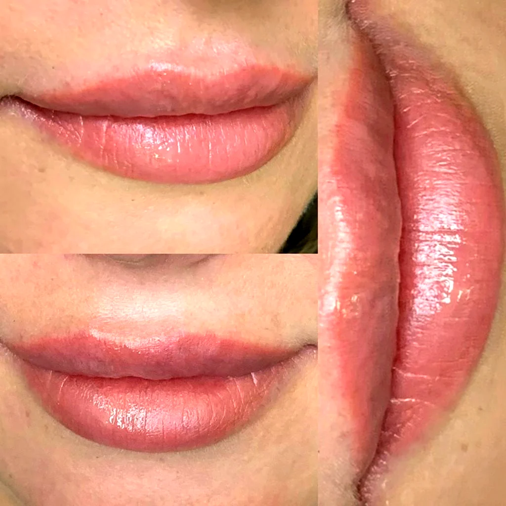 Перманентный макияж губ нежный