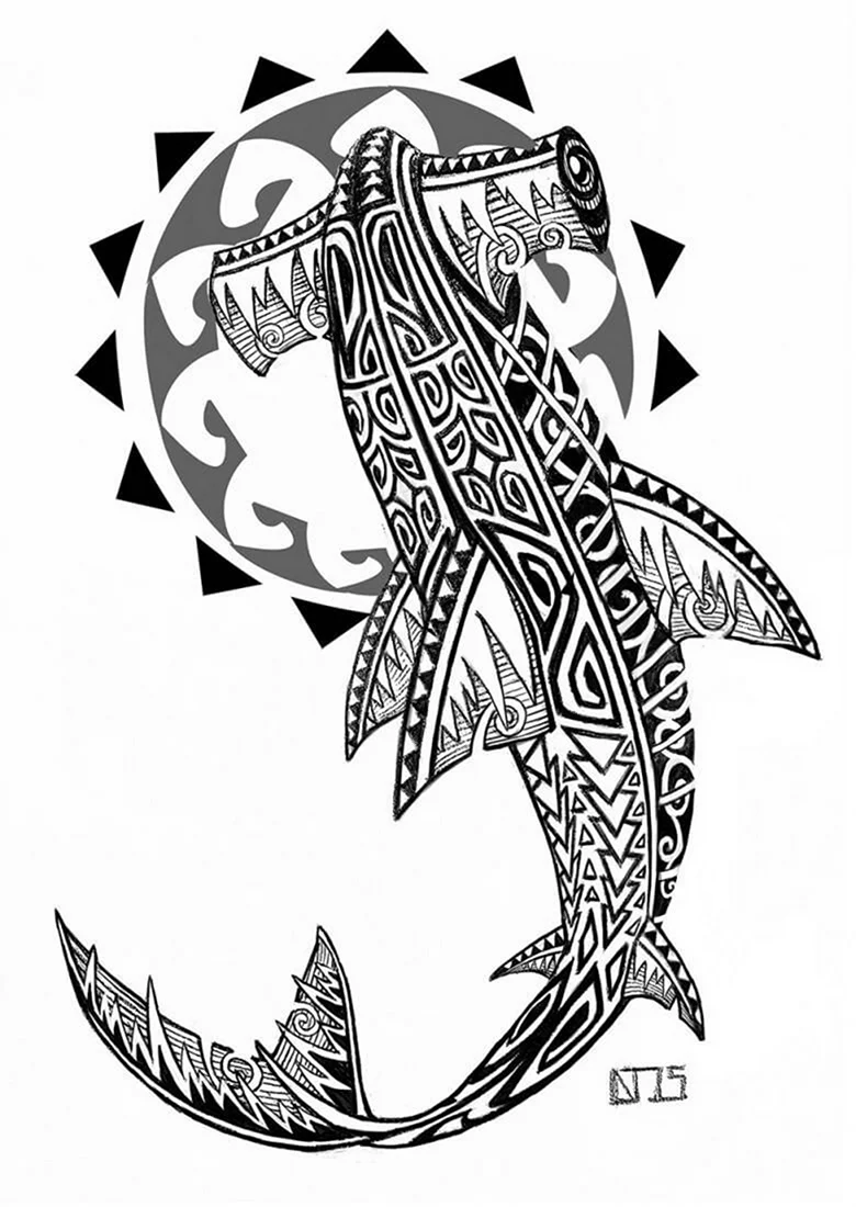 Полинезийские тату акула
