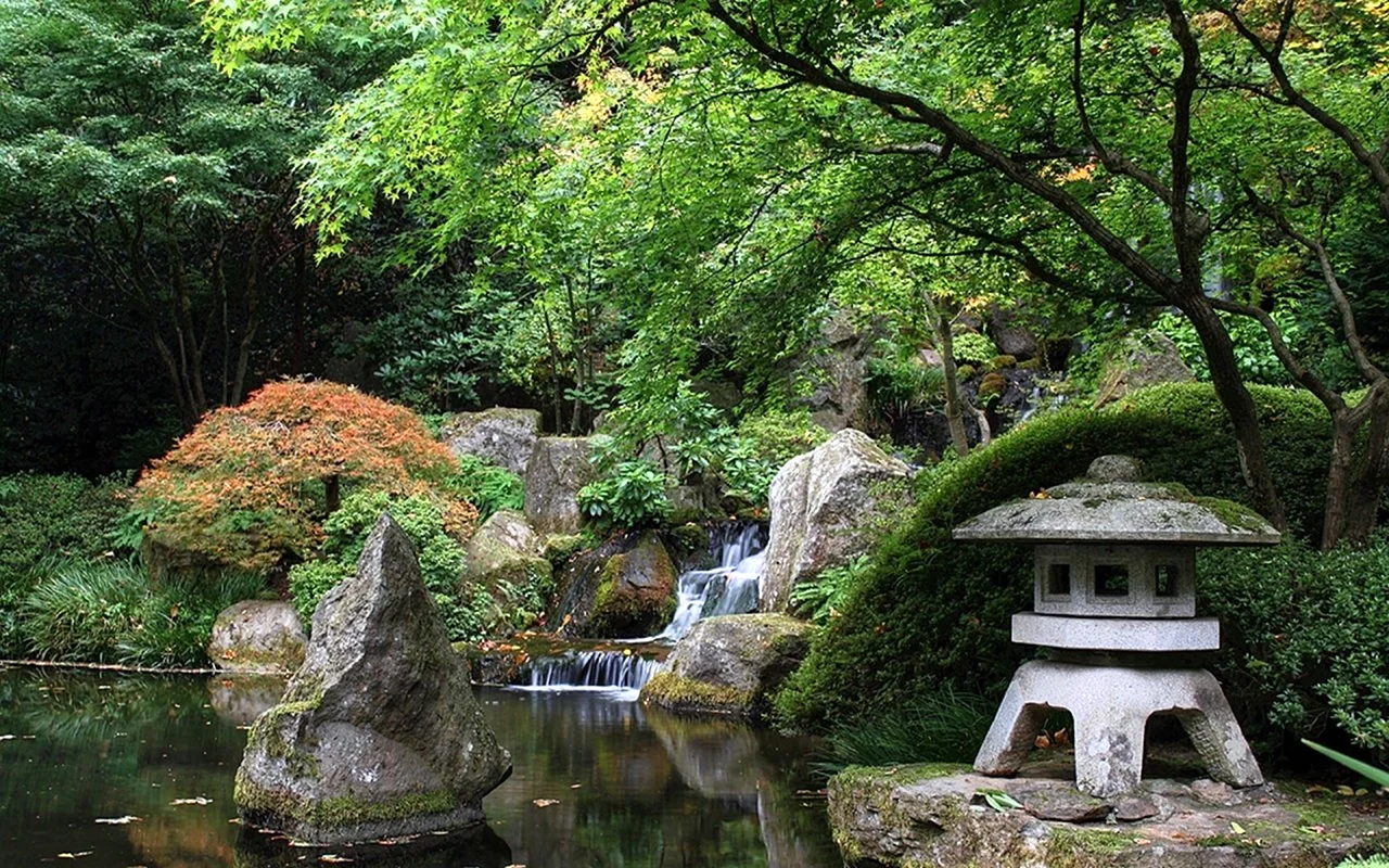 Портлендский японский сад Орегон США