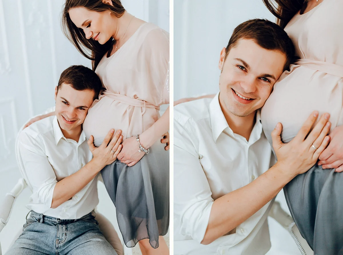 Позы для фотосессии беременных с мужем