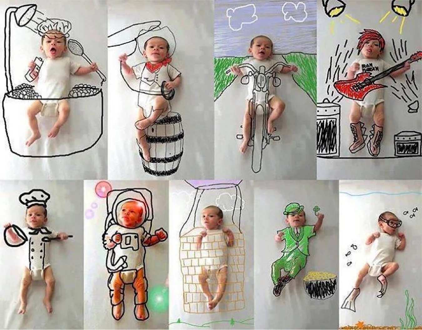 Прикольные фотосессии малышей по месяцам