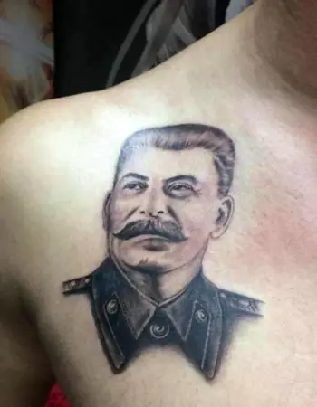 Профиль Ленина и Сталина тату