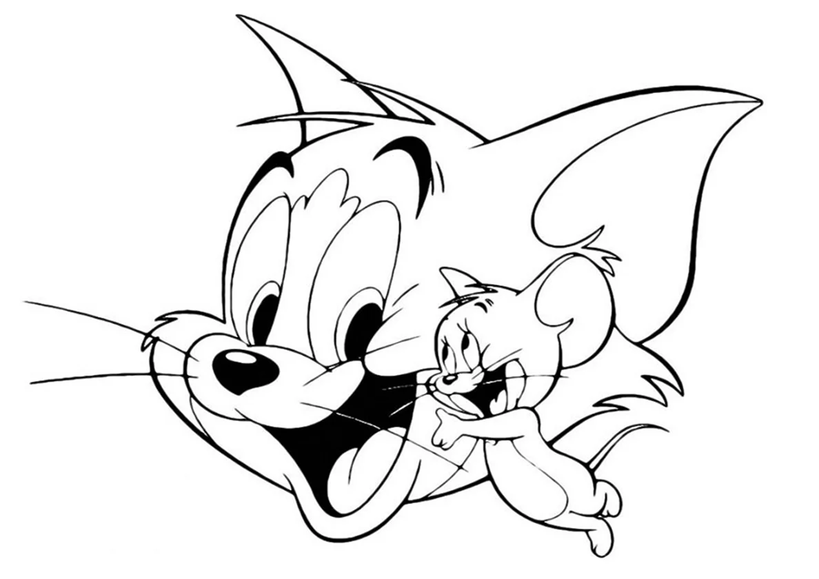 Раскраска для детей Disney Tom Jerry
