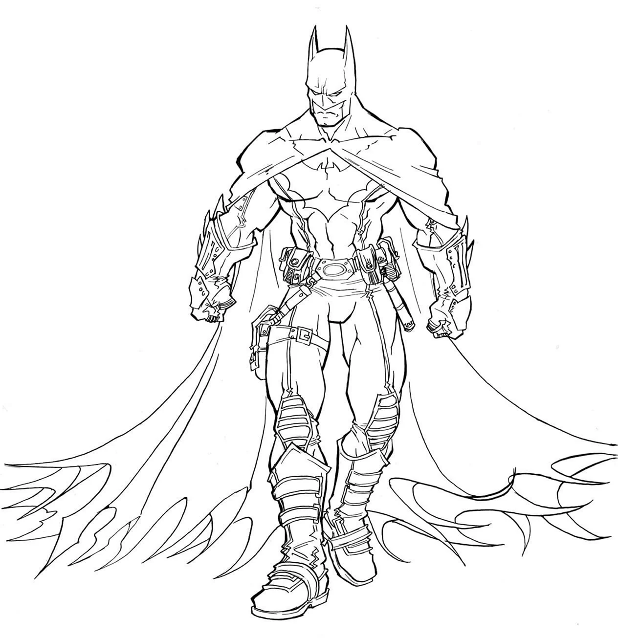 Раскраска Супергерои Марвел Бэтмен
