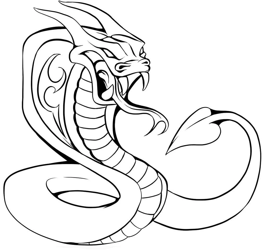 Раскраска змея Аспид