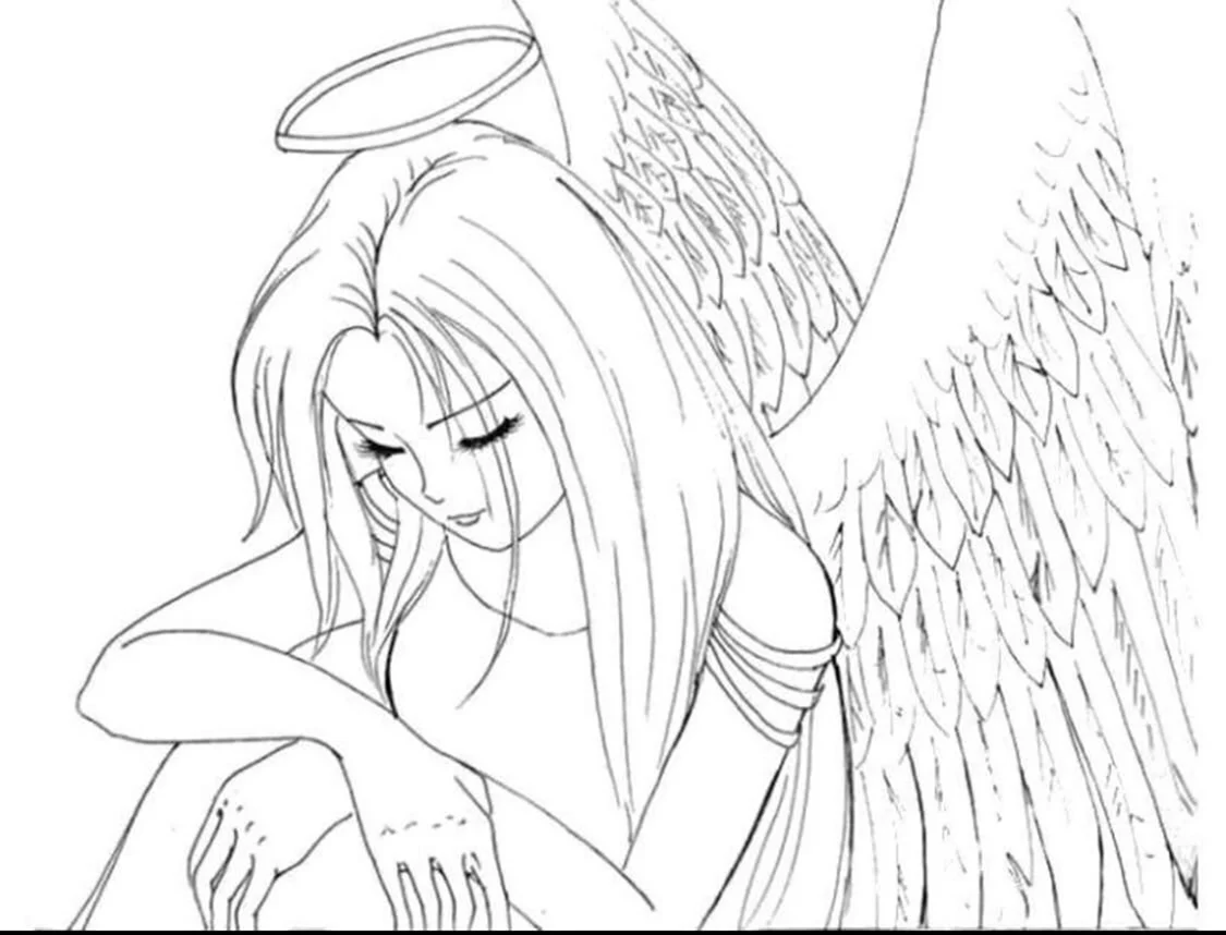 Раскраски аниме ангелы и демоны