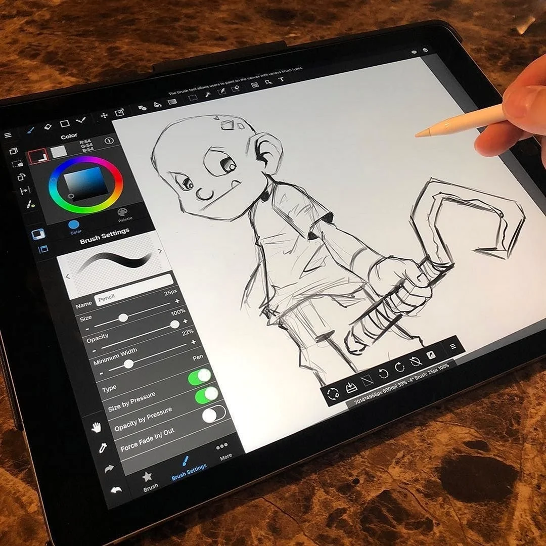 Рисование на планшете для рисования