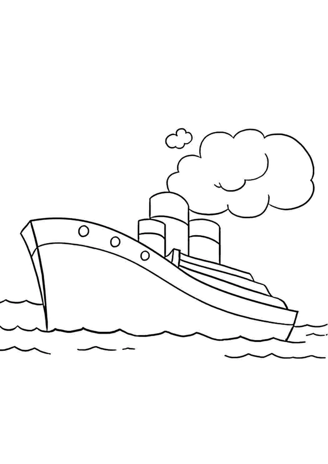 Рисование пароход