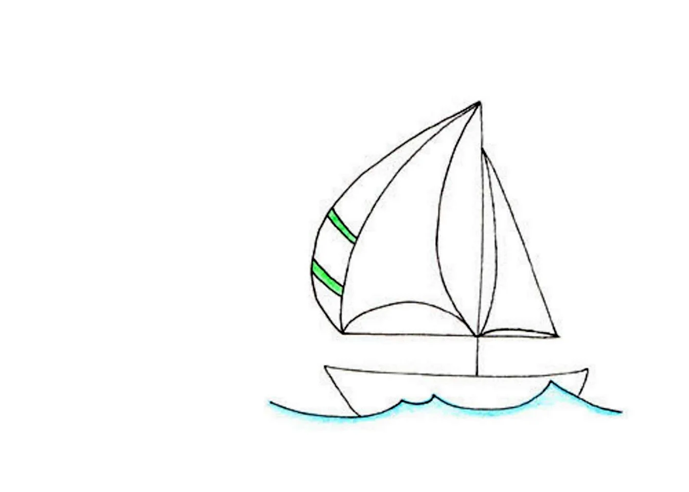 Рисовать лодка горы Татуировка легко