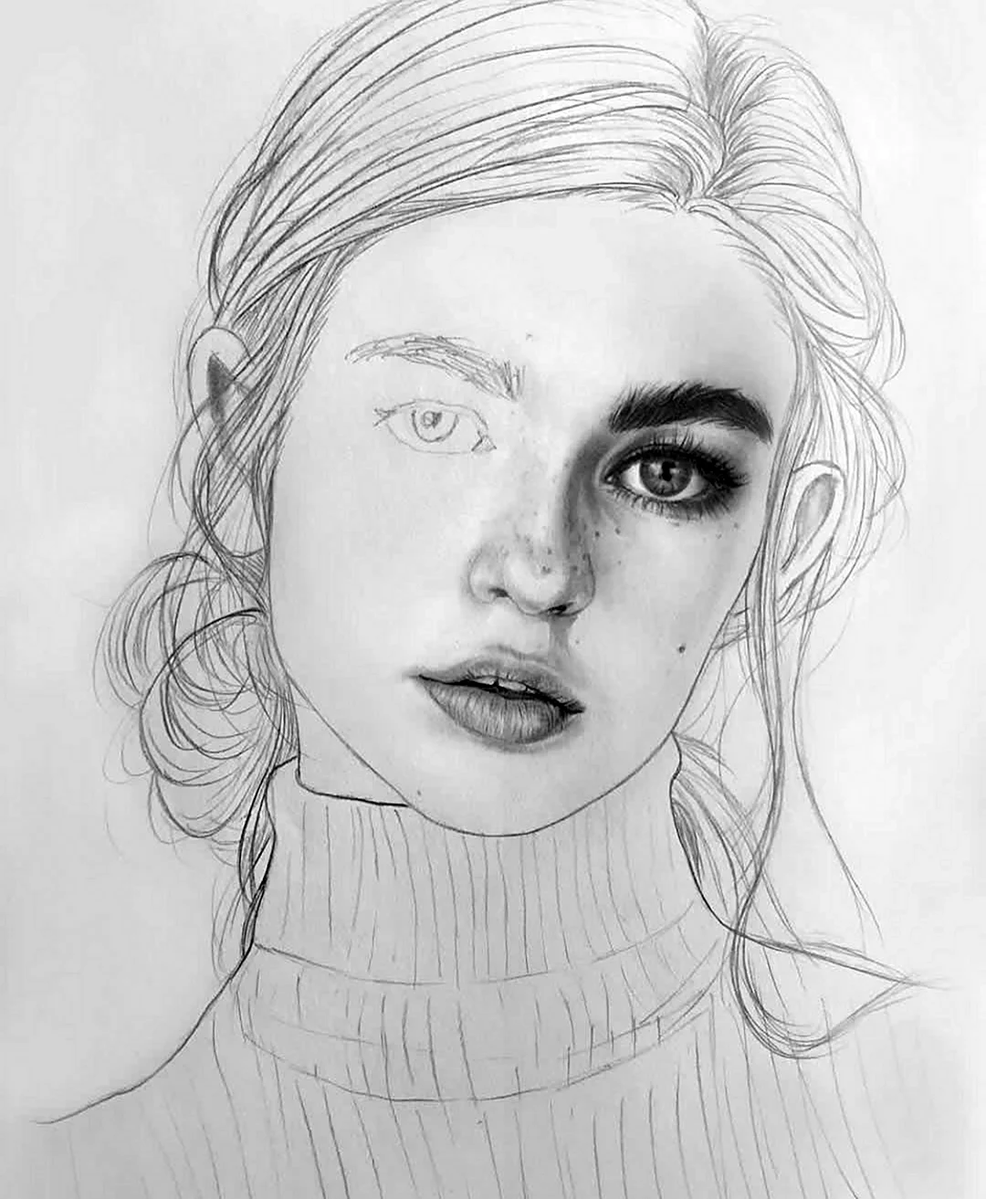 Рисунки для срисовки портреты