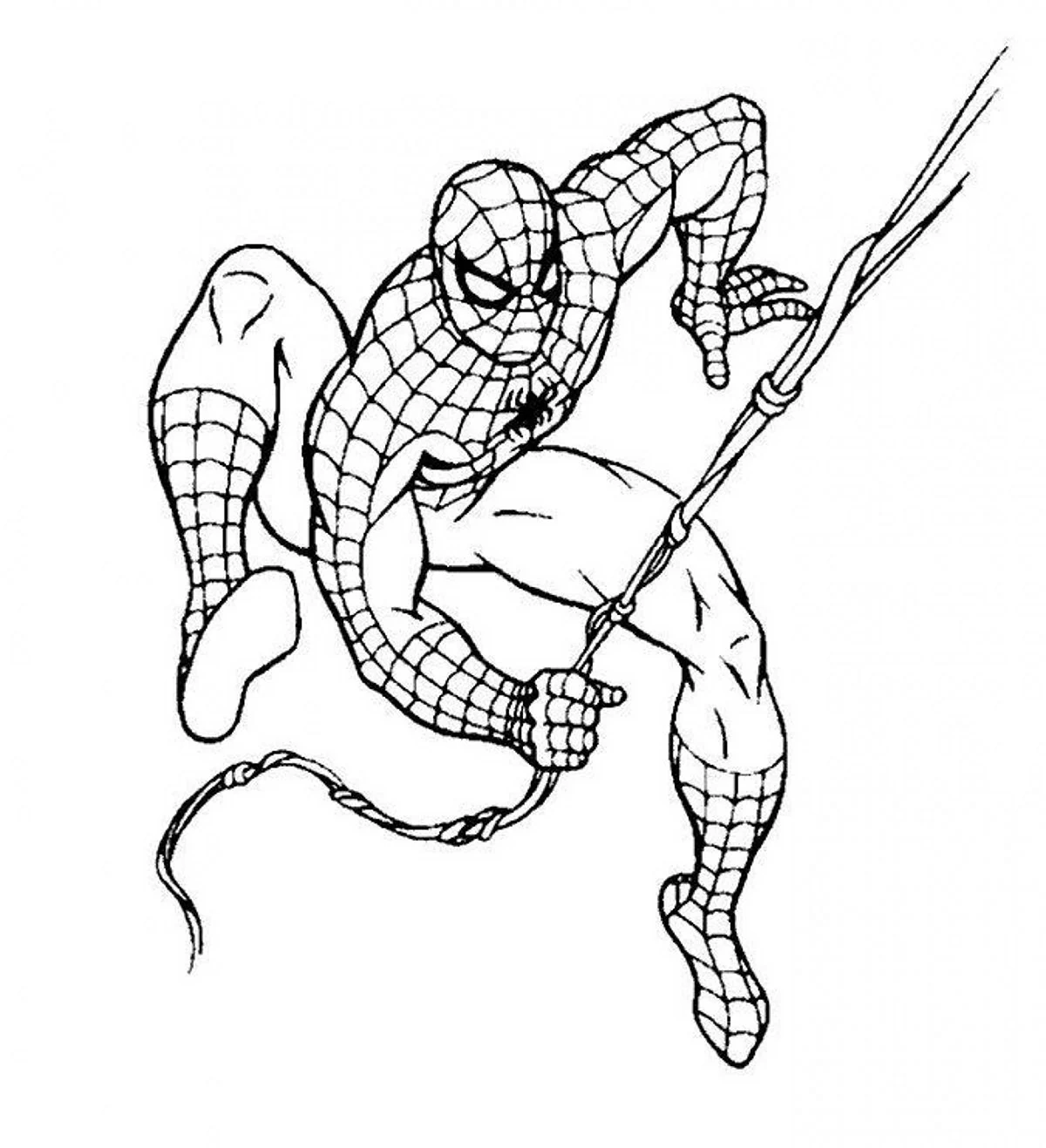 Рисунок человек паук для раскрашивания для мальчиков