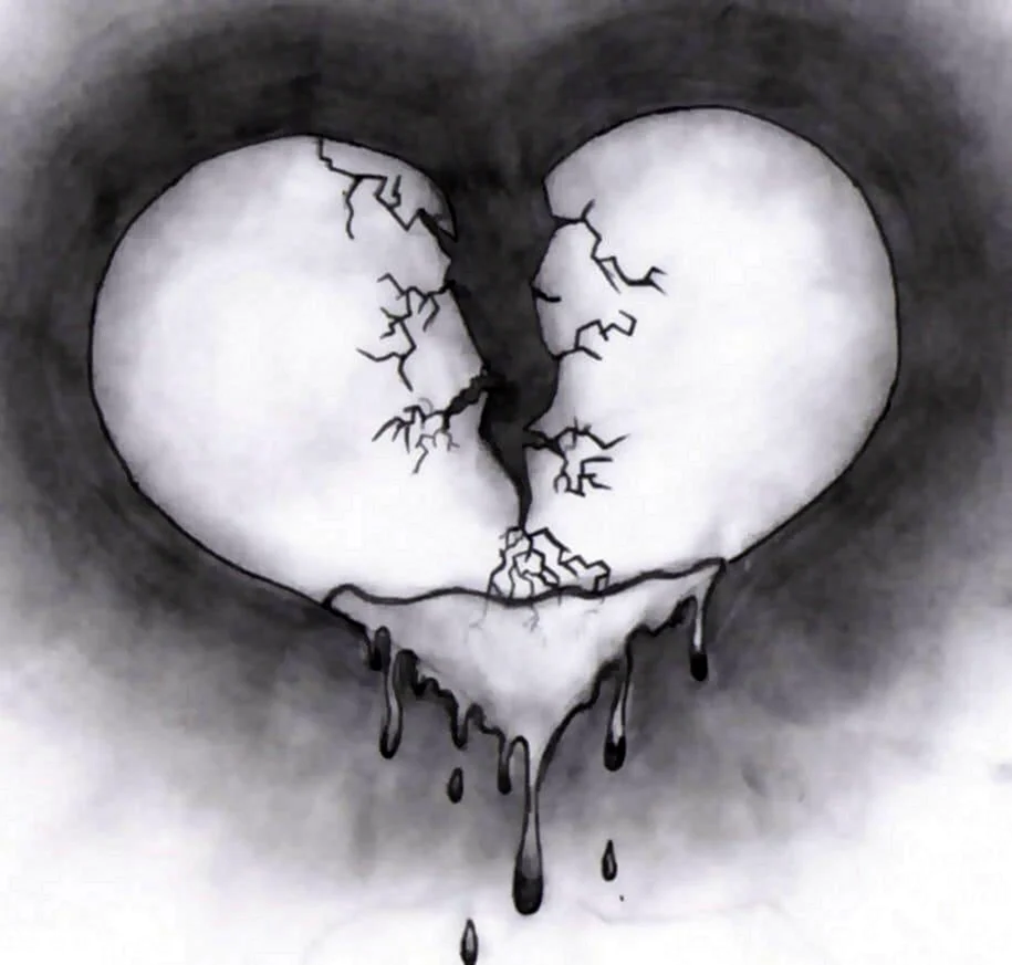 Рисунок разбитого сердца