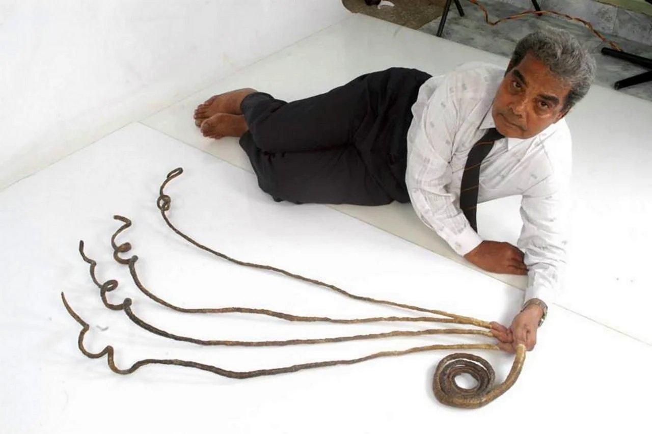 Самые длинные ногти в мире Шридхар Чиллал