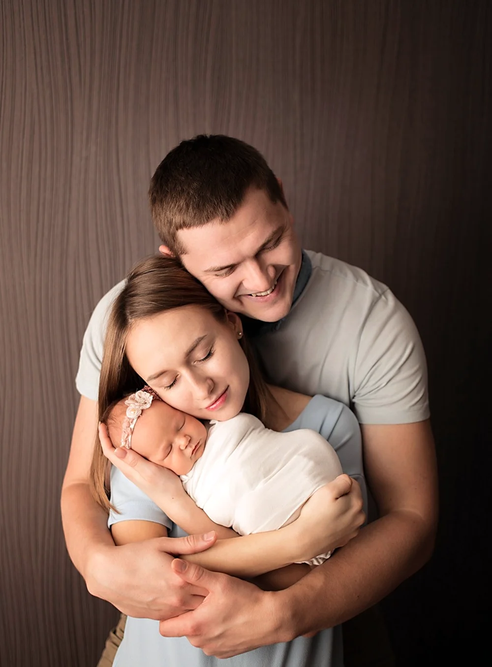 Семейная фотосессия с новорожденным